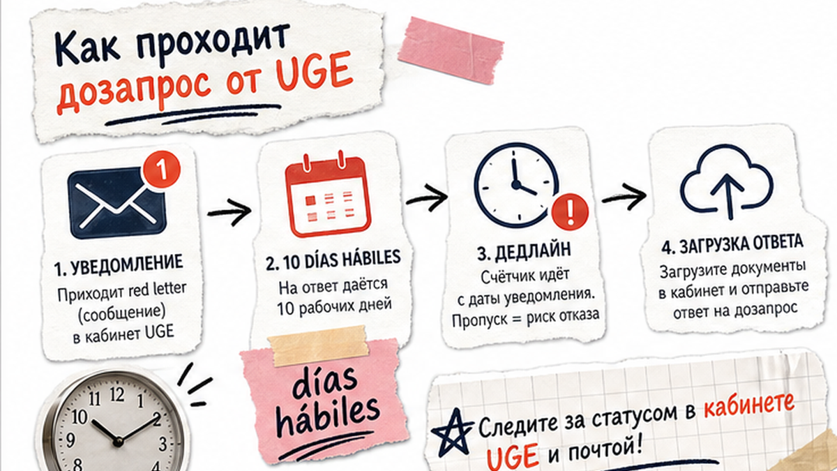 Схема: как посчитать 10 рабочих дней и поставить дедлайн ответа на дозапрос